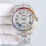 ROLEX 2824 Automatic Movement Brand New Log  White 41MM Watch